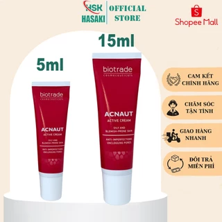 Kem Chấm Mụn BIOTRADE ACNAUT ACTIVE CREAM minisize 5ml và 15ml- Hàng Chính hãng