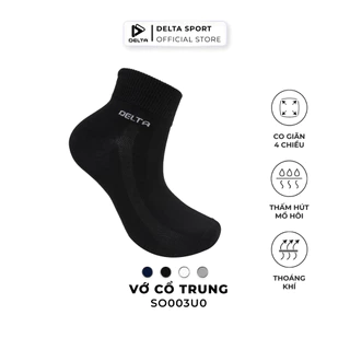 Vớ cổ trung unisex DELTA SO003U0 chất liệu vải bambo tự nhiên, mềm nhẹ, dày dặn và độ co giãn cao