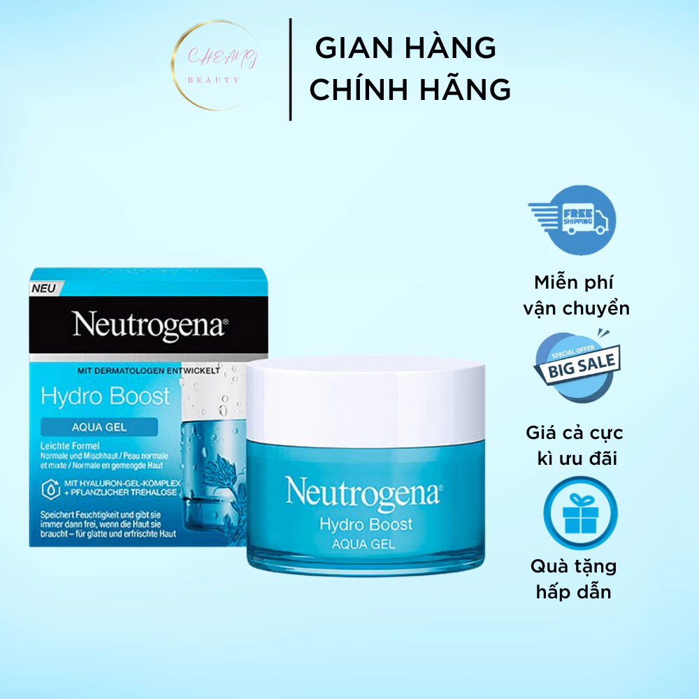 Kem Dưỡng Neutrogena Hydro Boost Aqua/Water Gel 50ml Của Pháp dưỡng ẩm cấp nước tốt cho da cheangbeauty