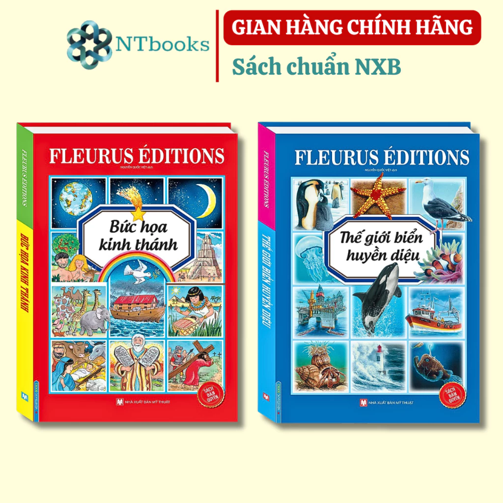 Sách - Combo 2 cuốn Bức họa kinh thánh & Thế giới biển huyền diệu (bìa cứng)