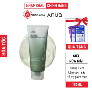 Sữa Rửa Mặt Anua Diếp Cá Làm Sạch Sâu Anua Heartleaf Quercetinol Pore Deep Cleansing Foam