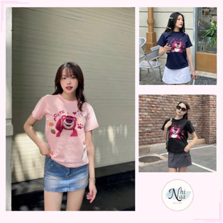 Áo Baby Tee Nữ NhiNaa Store In Hình Gấu Lotso Cute A51032