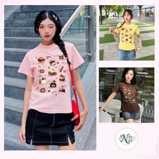 Áo Baby Tee Nữ NhiNaa Store In Hình Icon CaKe A51034