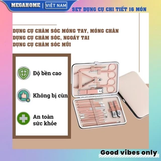 (ComBo) Bộ Cắt, Dũa Bấm Móng Tay 16 Chi Tiết Làm Nail Care Cao Cấp