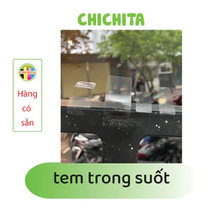 (Có sẵn) Set 500 tem niêm phong hộp trong suốt hình chữ nhật CHICHITA