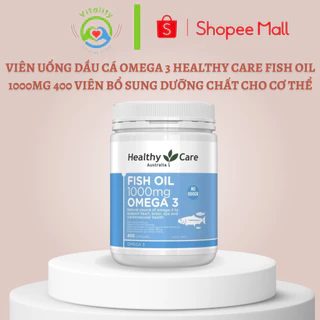 Viên uống dầu cá omega 3 healthy care Fish oil 1000mg 400 viên bổ sung dưỡng chất cho cơ thể