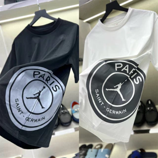 Bộ hè thể thao PSG họa tiết logo in ở eo áo, quần có dây rút chắc chắn, thời trang nam nữ chất coton co dãn 4 chiều