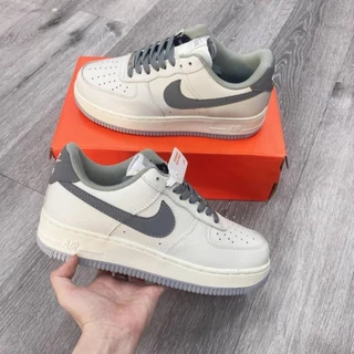 Giày_Nike_ AF1 Xám, Giày_AF1 Vệt Xám Nam Nữ Bản Đẹp Dễ Phối Đồ Thời Trang Êm Chân Full Bill Box