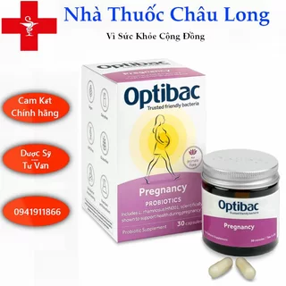 (Optibac Bầu) Men vi sinh Optibac Pregnancy bổ sung lợi khuẩn đường ruột hộp 30 viên