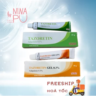 Tazoretin_Gel 0.1% 0.3% C Giảm Mụn Trứng Cá, Mụn Ẩn, Mụn Đầu Đen Chính Hãng