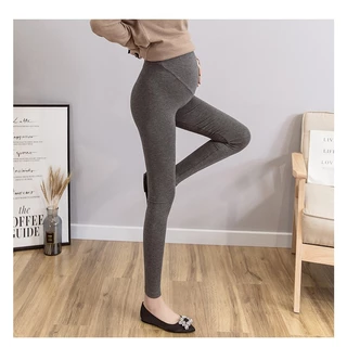 Quần bầu legging cạp cao hàng QC cao cấp chất cotton zip dày dặn, thoáng mát, co giãn nhiều và không bai xù (dambautho)