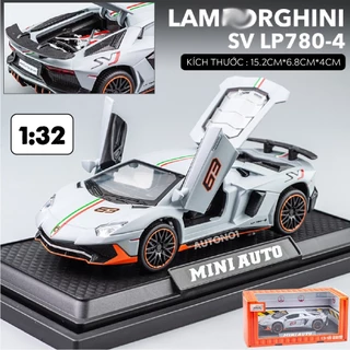 Mô hình xe Lamborghini Aventador LP780-4 SVJ tỉ lệ 1:32 Miniauto OT307