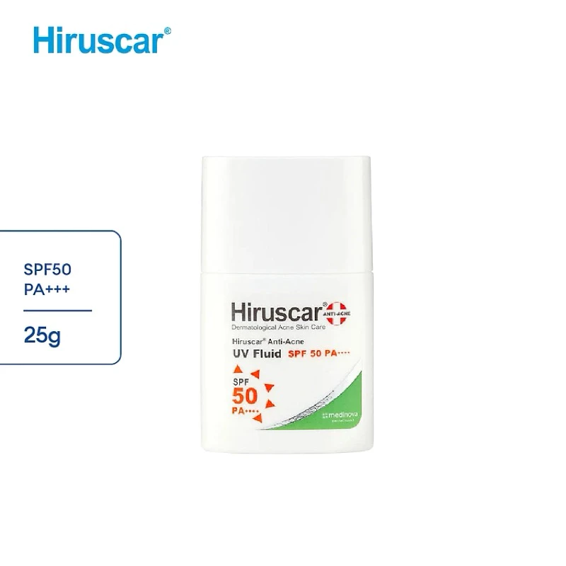 Sữa chống nắng dành cho da dầu, mụn Hiruscar Anti-Acne UV Fluid 25g SPF50 PA++++