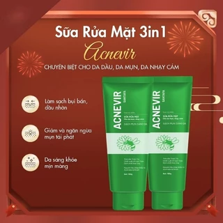 Sữa rửa mặt Acnevir Santafa gel (tuýp 100g) dành cho da mụn, da dầu & da nhậy cảm