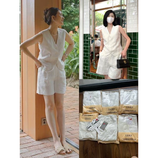 SET LINEN ÁO GHILE MIX QUẦN SHORT BASIC SIÊU XINH ĐỦ SIZE PHONG CÁCH MÙA HÈ NĂNG ĐỘNG