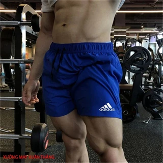 QUẦN ĐÙI THỂ THAO. MẪU ADIDAS KẺ 3 VẠCH. SIZE 45 - 100 kg. chất thun mè , thoáng mát