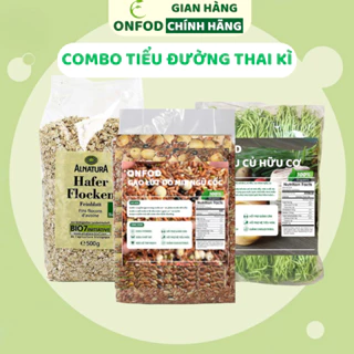 Combo TIỂU ĐƯỜNG THAI KỲ: Gạo Lứt Đỏ Ngũ Cốc + Yến Mạch + Mì Rau Củ EATCLEAN giúp hỗ trợ giảm cân, dáng đẹp