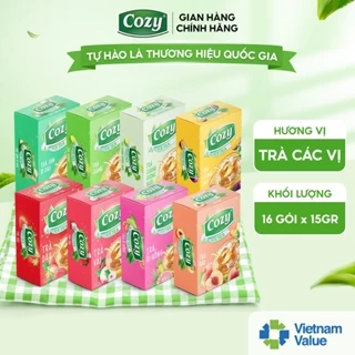 HỘP TRÀ COZY ICE TEA ĐÀO/DÂU/CHANH/VẢI 240G