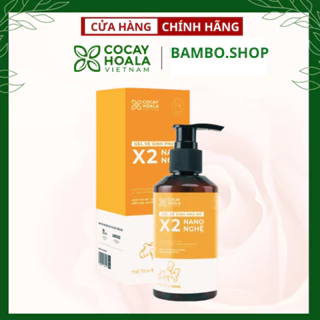 Dung dịch vệ sinh Phụ nữ Gel X2 Nano Nghệ Cam Giảm Ngứa Viêm Cỏ Cây Hoa Lá 150ML