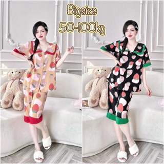 (Hot) Bộ ngủ Bigsize Lụa Nhật 3 size 50-100kg