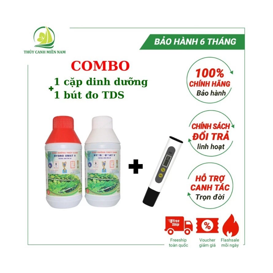 COMBO  2 món gồm 1 cặp dinh dưỡng + 1 bút đo TDS