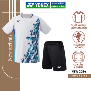 Quần áo cầu lông Yonex, Lining, Victor, bộ quần áo thể thao cao cấp vải thun lạnh, nhẹ, mát bền mã Y005