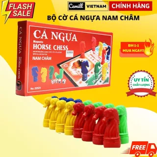 Cờ Cá Ngựa Nam Châm Chọn Cỡ Bằng Nhựa Nguyên Sinh An Toàn Vui Nhộn Cho Bé Cemill