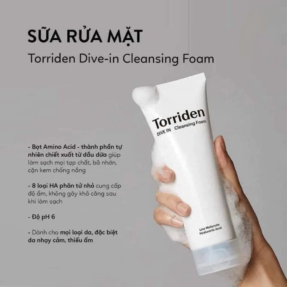 Sữa Rửa Mặt Torriden Dive-In Cleansing Foam 150ml