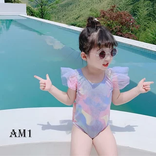 (8-18kg) Đồ bơi bé gái - Bikini nơ lưng cho bé gái TB445