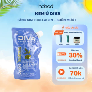 Kem ủ tóc collagen phục hồi sâu tóc hư tổn, giữ màu dưỡng mượt tóc DIVA 500ml