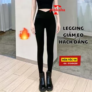 Quần Legging Lót Nỉ Cao Cấp Cạp Cao Nữ Nâng Mông Lưng Cao Dấu Bụng PINKAHA Co Giãn Thoải Mái Hàng Loại 1 Dày Dặn Đẹp LG9