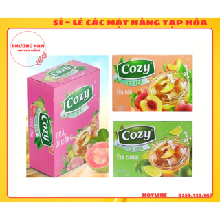 TRÀ ĐÀO/ TRÀ CHANH/ TRÀ ỔI HỒNG COZY ICE TEA HỘP 240G (16 GÓI)