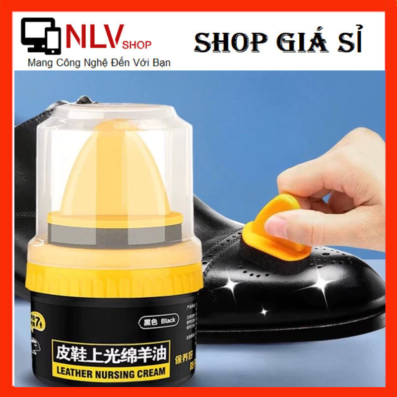 Xi đánh bóng giày da dưỡng ẩm bổ sung màu tạo bóng,xi kem làm bóng nhanh đồ da tặng kèm mút.Kem đánh bóng tiện lợi