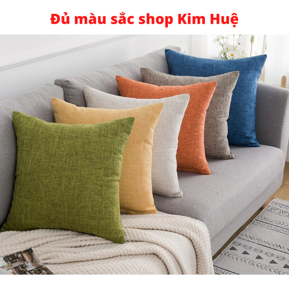 Gối tựa lưng - sofa vuông phong cách hiện đại size 45x45cm (vỏ gối chưa kèm ruột) - Kim Huệ X42