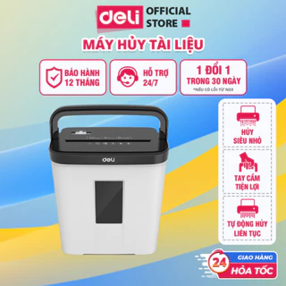 [MÁY CÓ TAY CẦM] Máy Hủy Deli Cao Cấp Máy Hủy Tài Liệu Giấy Bảo Mật Thông Tin Tuyệt Đối Cho Công Ty