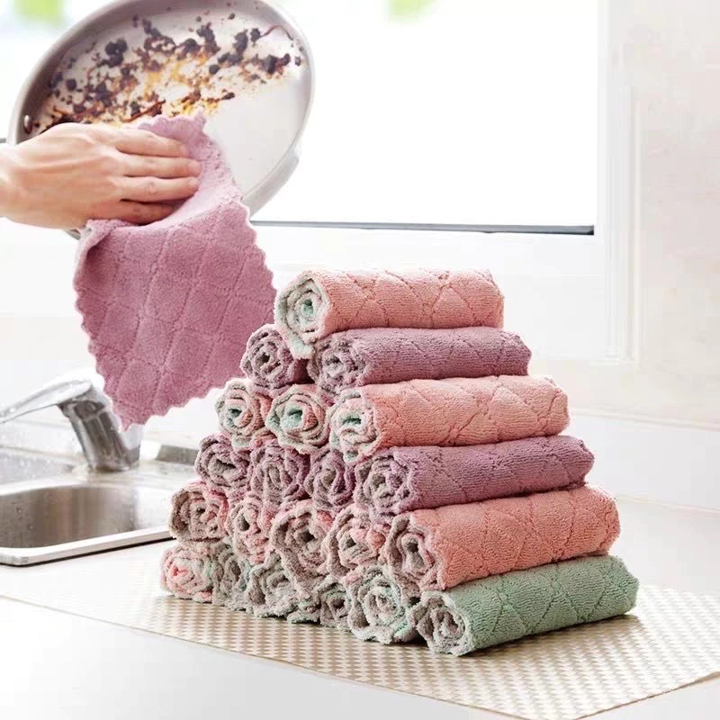 ☄FREESHIP☄Set 10 Khăn lau 2 mặt đa năng mềm mịn xịn xò thấm hút cực tốt, siêu sạch bề mặt