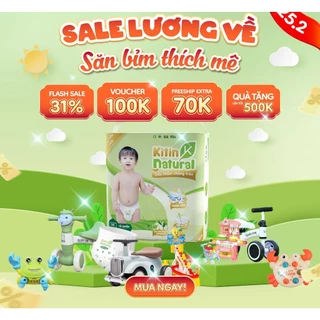 [Combo 3 bịch + Quà] Tã Bỉm Dán/ Quần Kitin Natural tinh chất trà xanh kháng khuẩn