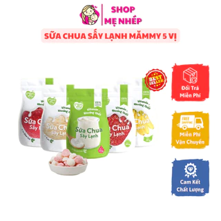 Sữa chua sấy lạnh Mămmy 5 vị: Tổ yến, Táo, Dâu, Chuối và Nguyên chất cho bé từ 6 tháng tuổi