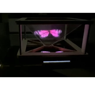Bộ Lắp Ghép Kính Xem Phim 3D Bằng Gỗ hộp hologram Tạo Ảo Ảnh 3d