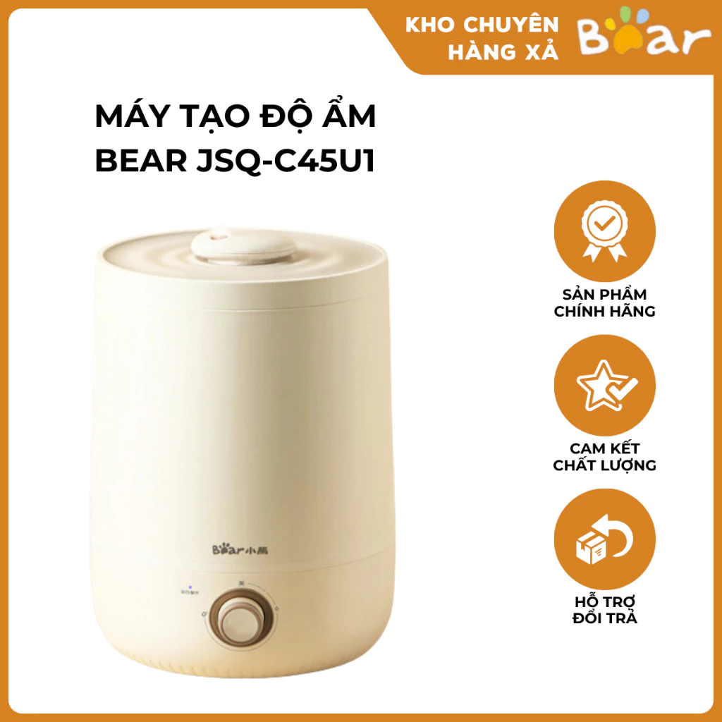 Máy Tạo Độ Ẩm Bear JSQ-C45U1 Dung Tích Lớn 4,5L Kháng Khuẩn Kiềm Chế Sự Phát Triển Của Khuẩn