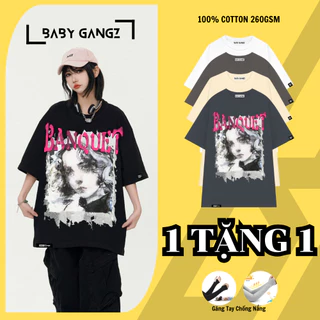 Áo Thun Unisex BABY GANGZ Premium 100% cotton, form rộng cổ tròn Basic Local Brand BANQUET - M119