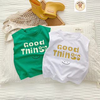 Áo sát nách cho bé trai bé gái IN GOODTHING, áo thun ba lỗ chất cotton mềm mát thấm mồ hôi, co giãn - HADU KIDS 7-27 kg