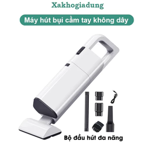 Máy hút bụi mini cầm tay không dây pin sạc hút lông thú cưng, hút bụi ô tô, gia đình nhiều đầu hút Aikesi