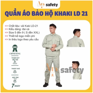 Quần áo bảo hộ mã AP12, màu ghi trơn, chất vải lai liên doanh 2.1