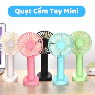 Quạt Cầm Tay Mini Tích Điện, Quạt Mini Thông Minh 3 Cấp Độ, Thời Gian Dùng Lâu, Điều Hòa Nhiệt Độ