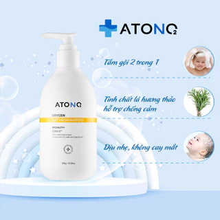 Sữa tắm gội chống cảm cho bé ATONO2, làm sạch dịu nhẹ, không cay mắt, thành phần tự nhiên lành tính, an toàn 300g