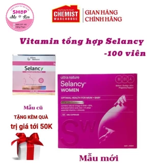 [Quà tặng] Vitamin bầu Selancy 100 viên cung cấp đủ vitamin, sắt, acid folic, DHA không gây táo bón cho mẹ bầu của Úc