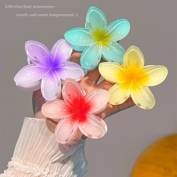 Kẹp tóc hoa sứ nhiều màu xinh kẹp 8Cm bản to