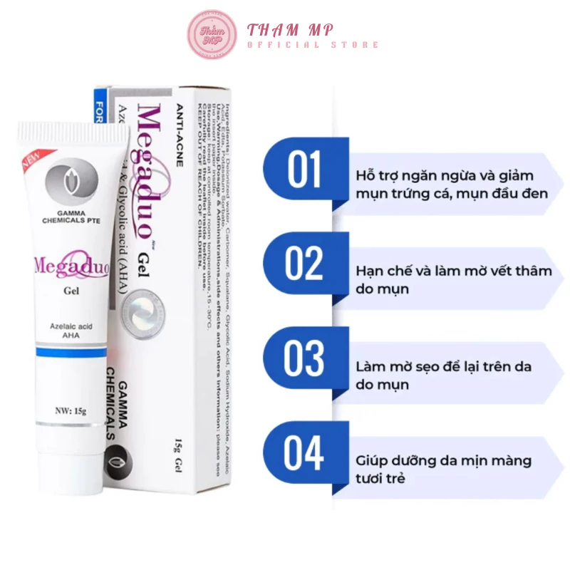 Kem chấm mụn Megaduo Plus 15g chính hãng giúp giảm mụn ẩn, mờ thâm