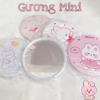 Gương Mini Cầm Tay , Trang Điểm nhỏ gọn bỏ túi được